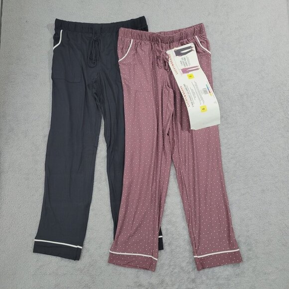 NEW Lucky Brand Womens 2-Pack Straight Leg Lounge Pants Small // 25PT - Picture 1 of 3